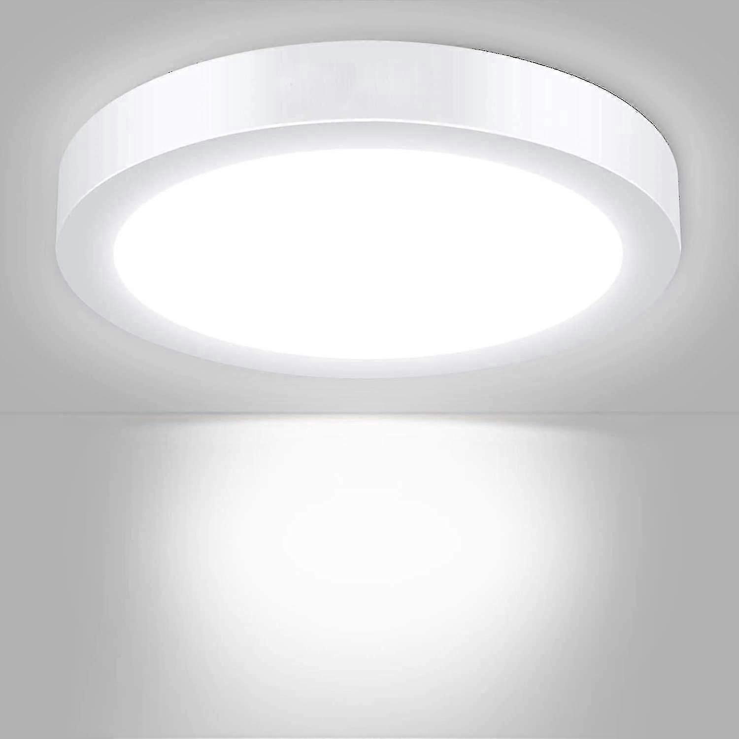 Runde, Ultraflache Led-deckenleuchte, 12 W, 960 Lm, Neutralweiß (6000 K), 23 X 5 Cm, Ideal Für Schlafzimmer, Küche Und Flur.