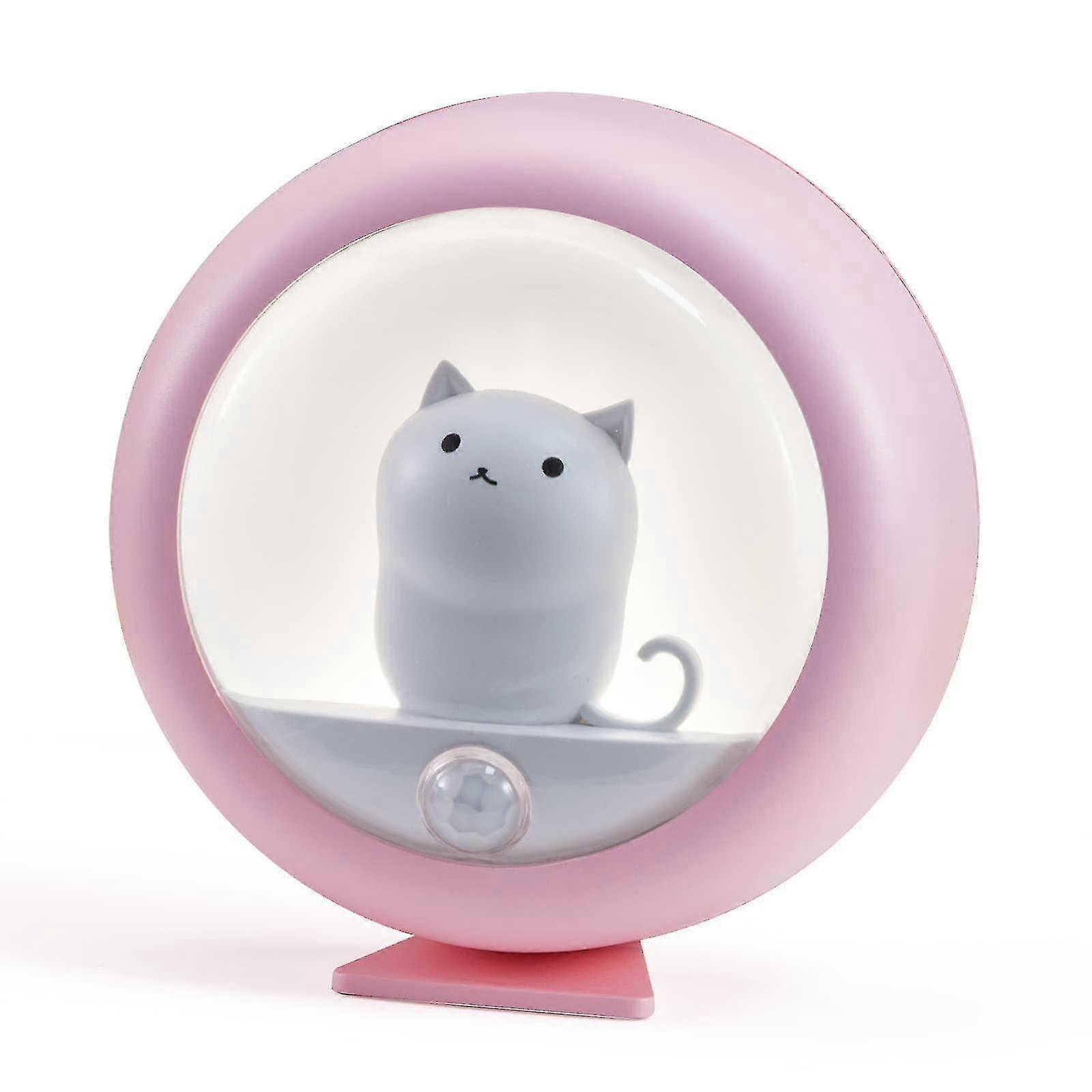 Katzen-nachtlicht, Bewegungsmelder-lampe Für Drinnen, Niedliche Nachttischlampe Mit Einstellbarer Helligkeit, Magnetisches, Wiederaufladbares Nachtlicht Für Kinder, Geeignet Für Schlafzimmer, Badezimm