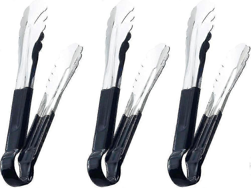 Servierzange, 23 Cm Lange Metall-kochzange Mit Weichem Griff, Xqday 3er-set (23 Cm X 23 Cm)