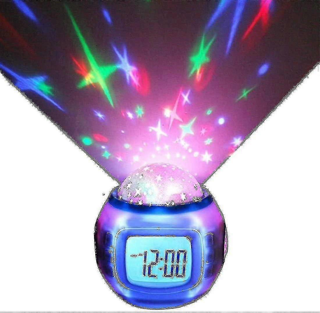 Led-digitalwecker Mit Sternenprojektor, Musik, Kalender Und Timer