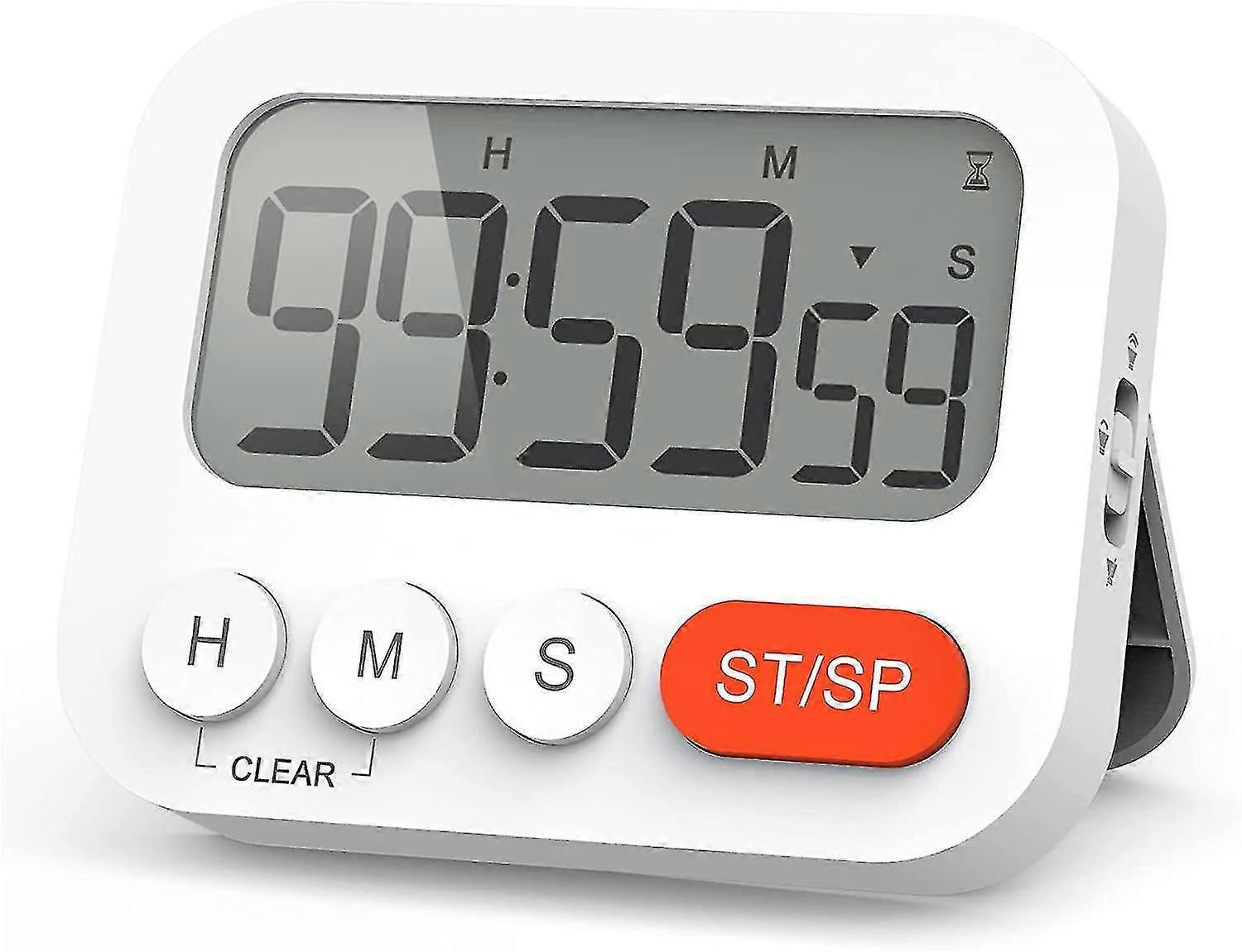 Digitaler Eierwecker, Digitaler Küchentimer Mit Uhr, Stoppuhr, Wecker, Magnet, 3-stufiger Lautstärkeregelung Und Lcd-display Für Lernen, Kochen Und Sport