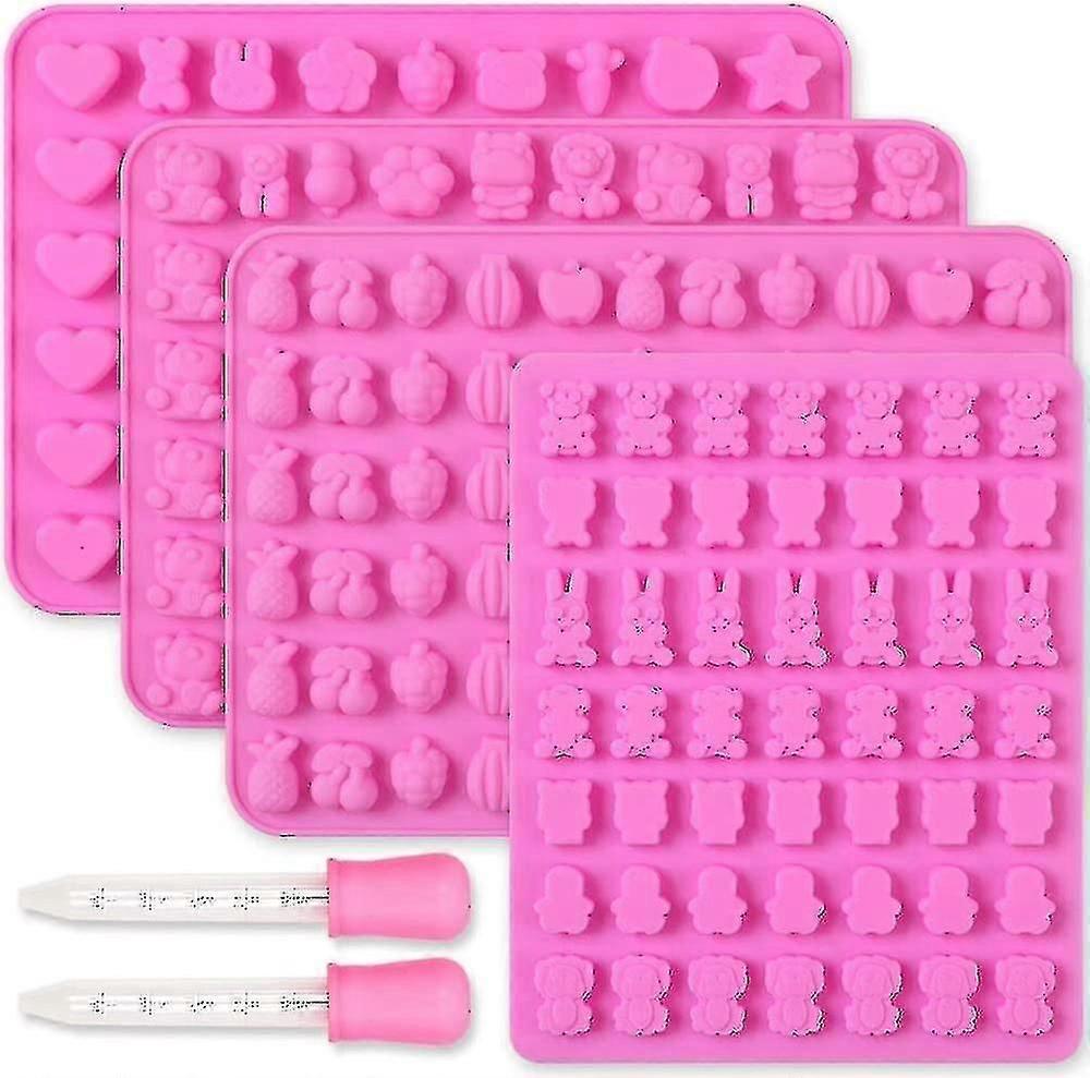 4er-set Heilwiy Silikon-schokoladenformen, Tier- Und Fruchtformen, Lebensmittelecht, Geschenk