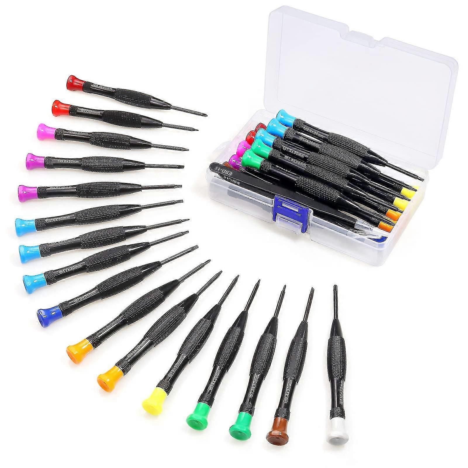 18-teiliges Set Torx-schraubendreher-pinzetten Mit T2, T3, T4, T5, T6, T7, T8, T9 Und T10 Für Xbox, Computer, Handy, Uhr Und Juweliere