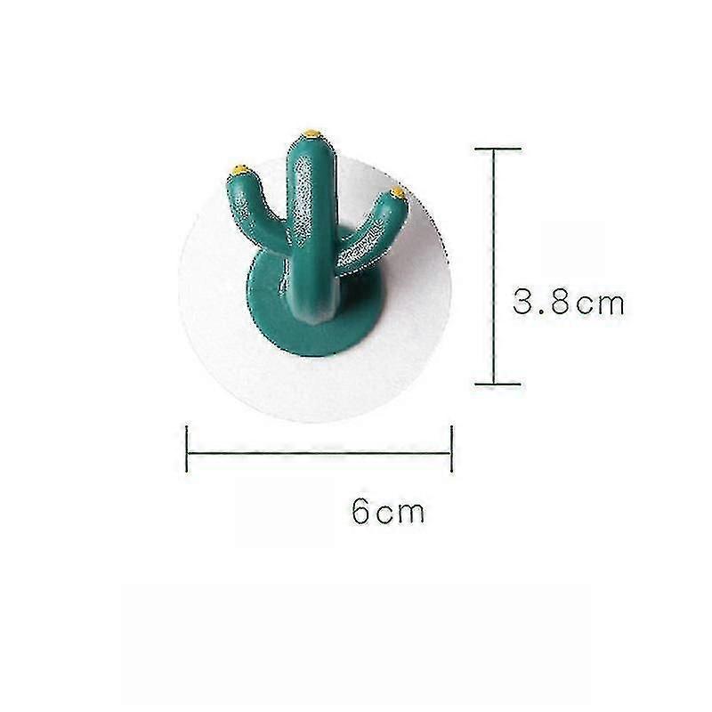 Stück Wandhaken Mit Kaktusmotiv, Nahtlos, Selbstklebend