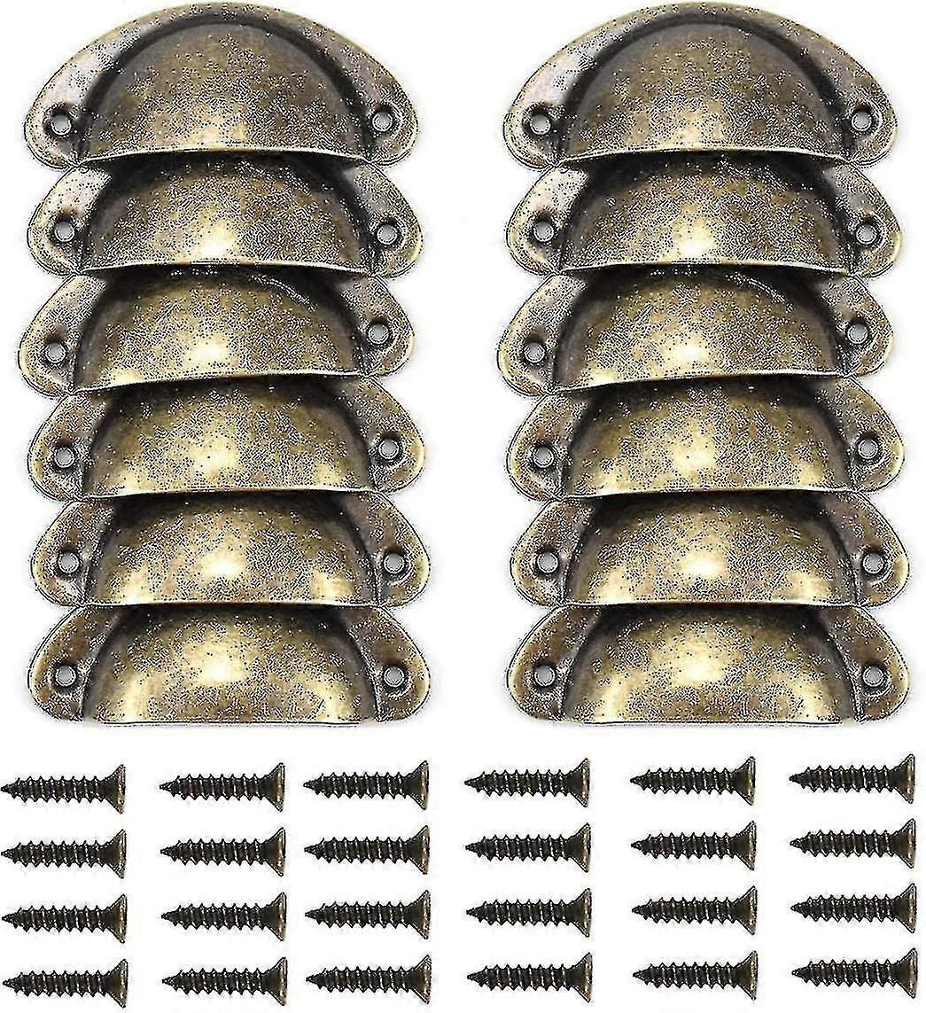 12 Antike Messing-schrankgriffe, Türgriffe, Vintage-küchenschrankgriffe