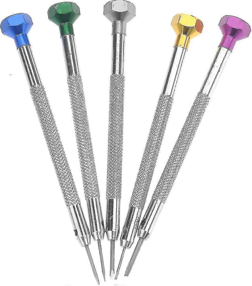 5-teiliges Set Präzisions-schlitzschraubendreher In Verschiedenen Größen (0,8–1,6 Mm) – Uhrmacher-reparaturwerkzeug
