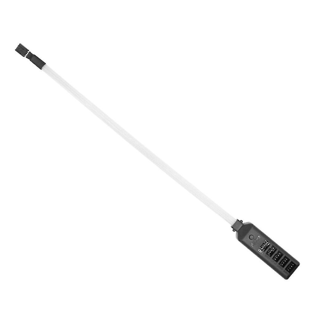 Pwm-lüfter-hub Mit Rgb-led-beleuchtung, 5 Anschlüsse, 4-pin-lüfteradapter (1 Auf 5)