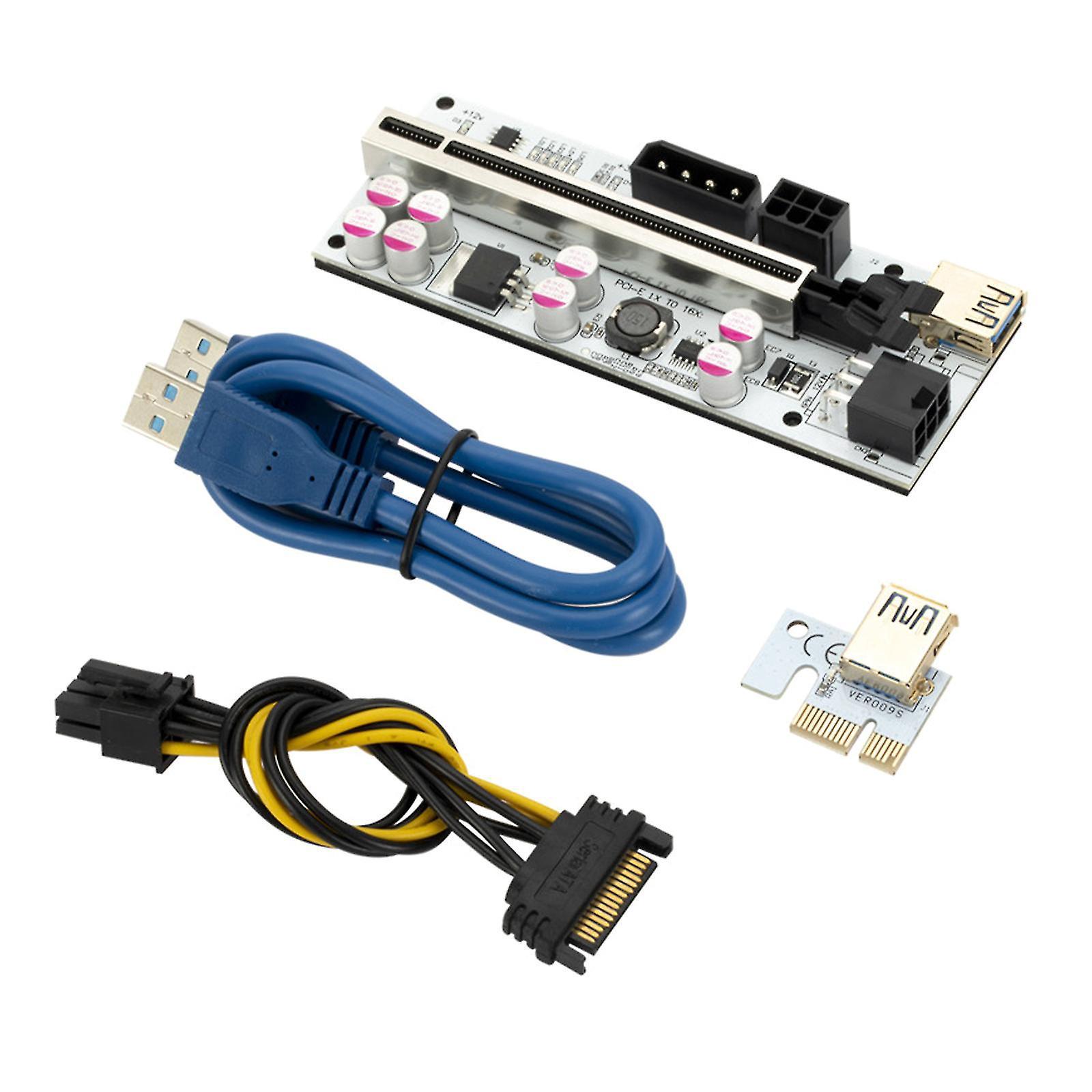 Pcie Ver010 X Grafikkarten-verlängerungskabel 16x Adapterkarte 8 Kondensatoren