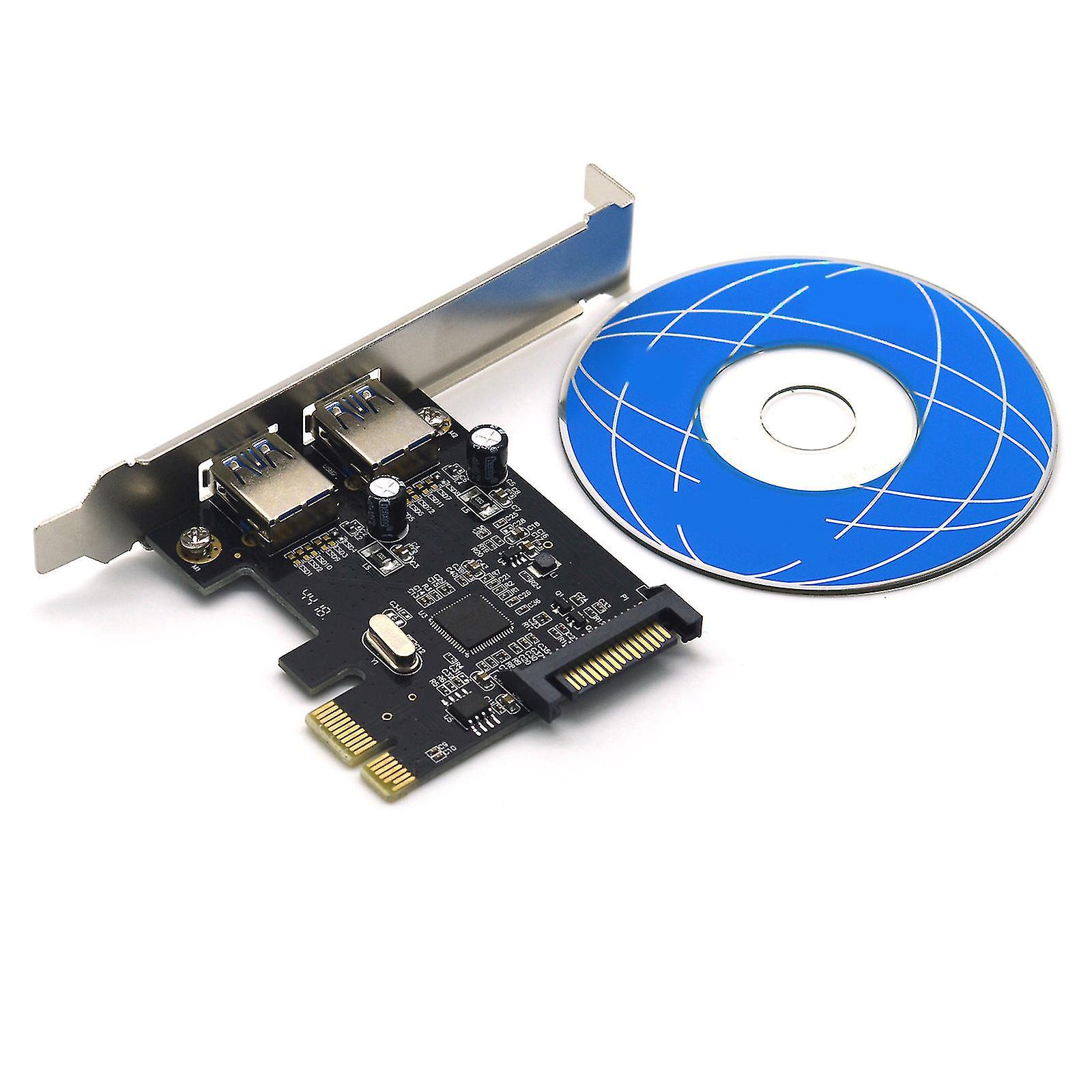 2-port Usb Pci-e X4 X8 X16 Riser-karte Usb 3.0 Gen 1 Adapteranschluss
