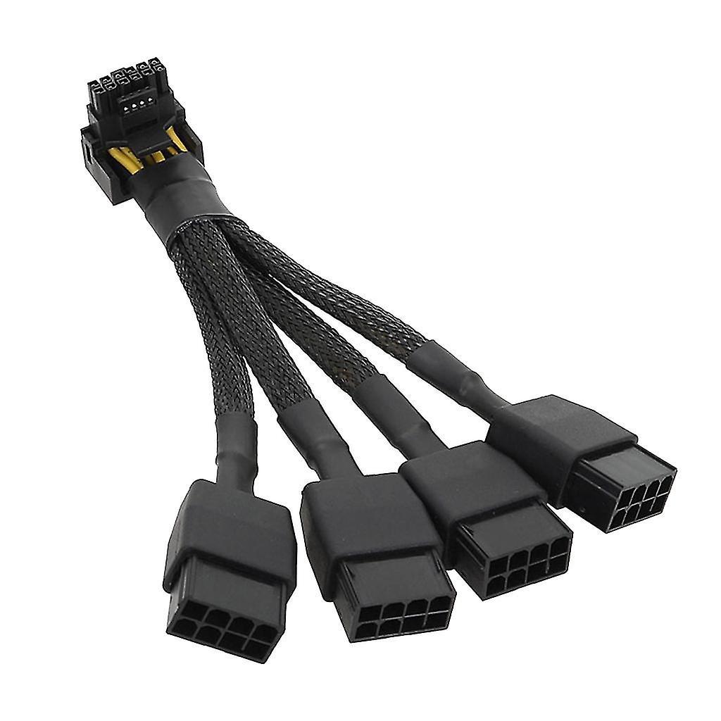 4x8-pin Pcie Auf 16-pin (12+4) Pcie 5.0 12vhpwr Stecker, 90°-winkel, 15 Cm