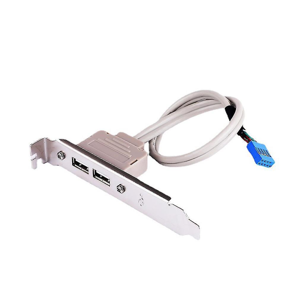 9-poliger Usb 2.0-anschluss Mit 2 Ports (weiblich) Für Die Rückseite, Kabellänge 30 Cm