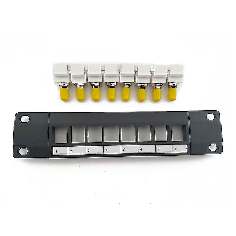 Optisches Patchpanel Mit 8 Ports, 10g-fähigem Kunststoffgehäuse Und Farbcodierter Beschriftung