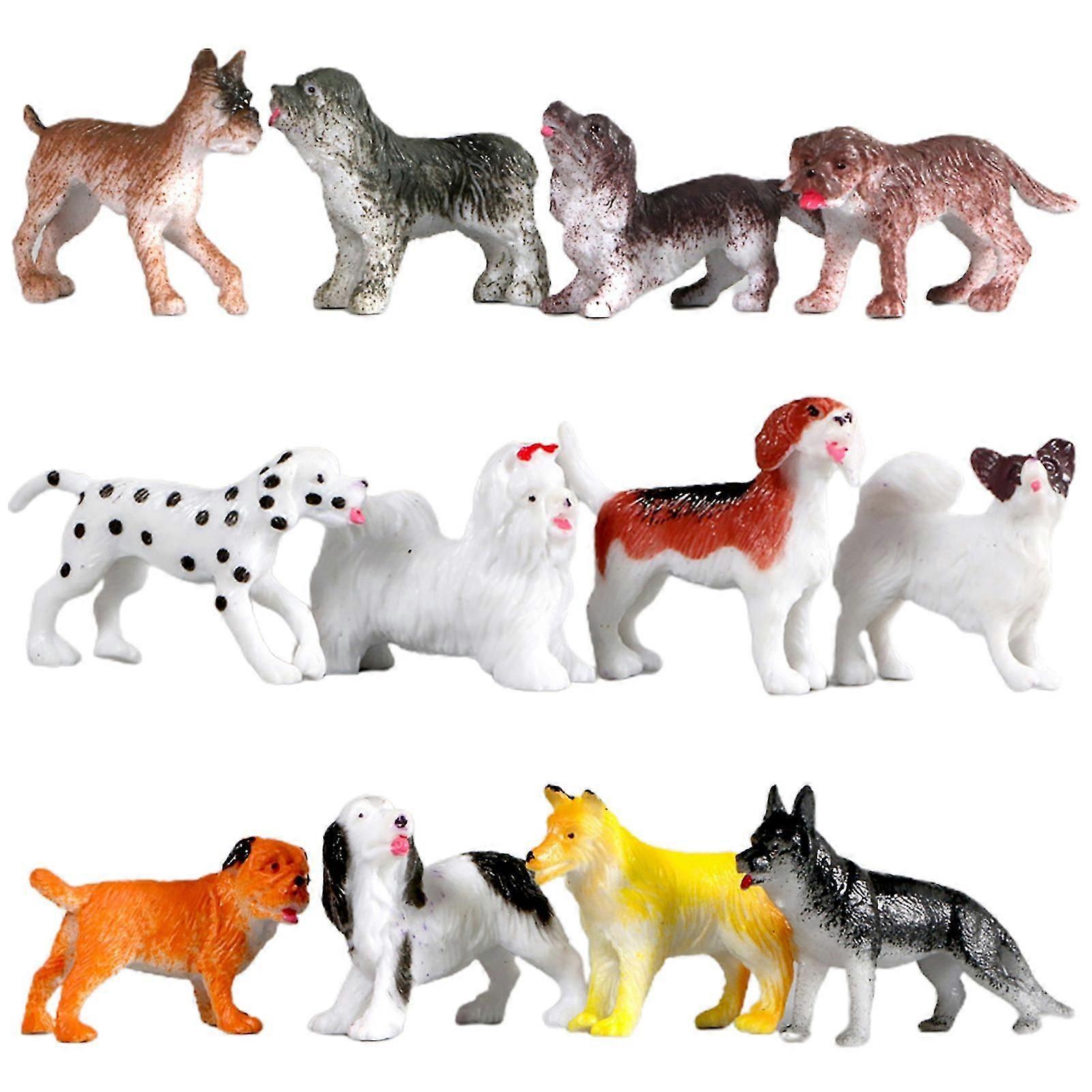 12-teiliges Set Hunde-dekorationsformen, Detailgetreue, Lebensechte Pvc-haustiermodelle Für Kinder
