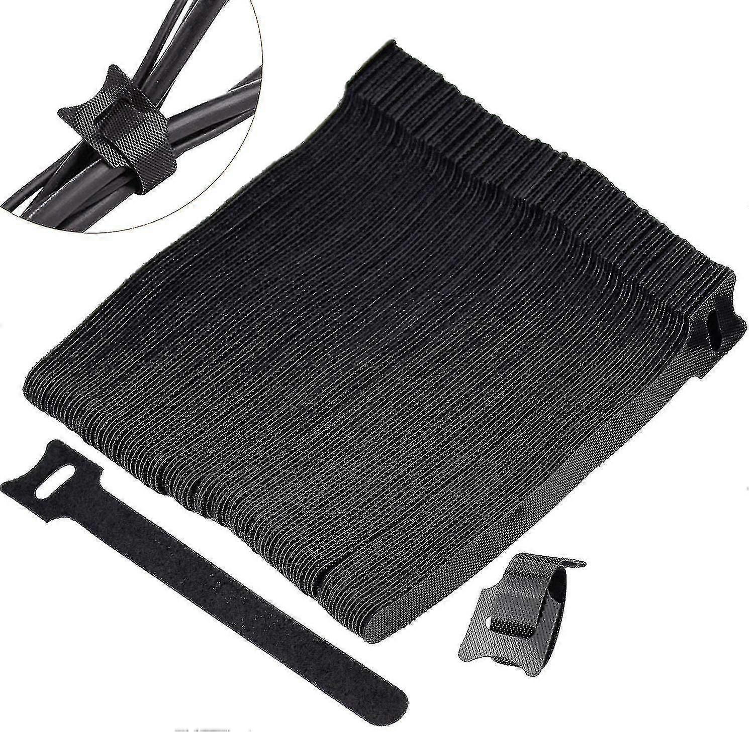 100-teiliges Kabelbinder-set, Wiederverwendbare Kabelbinder, Kabelaufbewahrungs-organizer