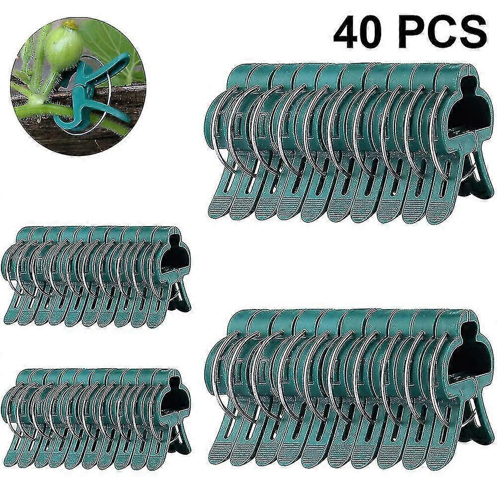 40 Stück Pflanzenclips, Tomatenclips Und Stützen Für Gartenpflanzen, Pflanzenclips Für Kletterpflanzen, Rankenclips Zum Begradigen.