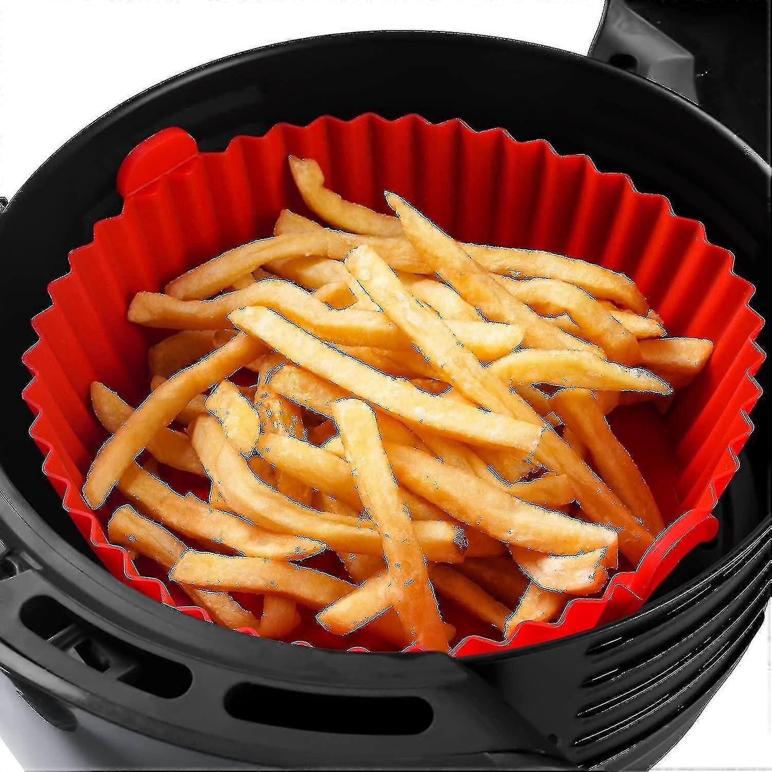 Silikon-einsatz Für Heißluftfritteuse – Zubehör Für Heißluftfritteusen – Ersatz Für Brennbares Backpapier – Kein Reinigen Der Heißluftfritteuse Nötig – Weiß