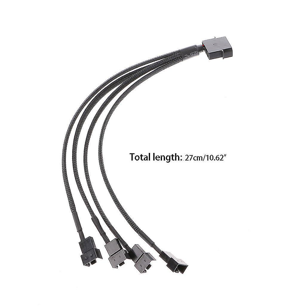 4-poliger Molex-stecker Auf 4x 3-polige/4-polige Pwm-stecker (ummanteltes Lüfterverlängerungskabel)
