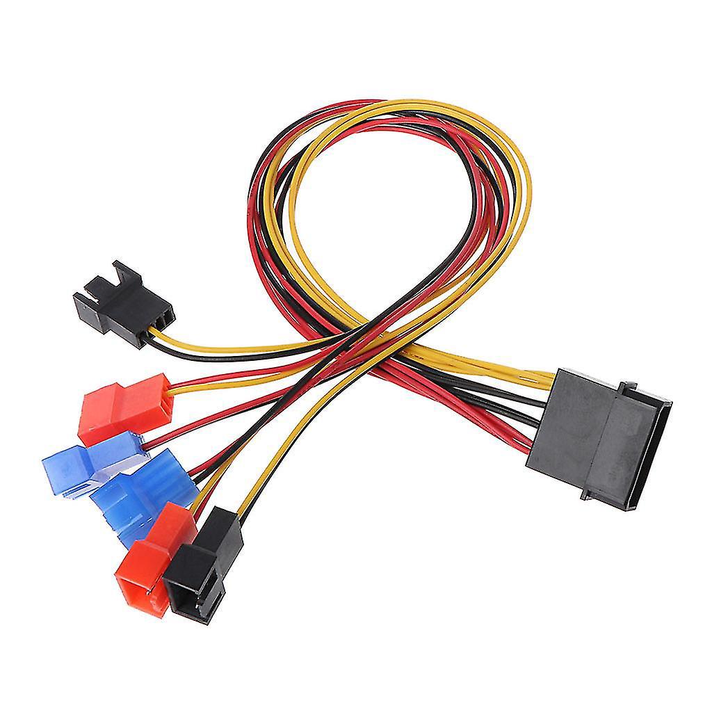 Pc-gehäuselüfter-stromverteiler 4-pin Ide Molex Auf 6-port 2-pin Kühlverteiler