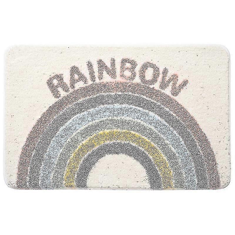 Regenbogenfarbene Badematte, Badezimmerteppich