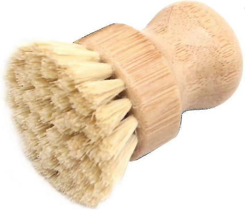 Bambus-spülbürste, Runde Küchenbürste, Holz-spülbürste, Palmen-spülbürste Mit Natur