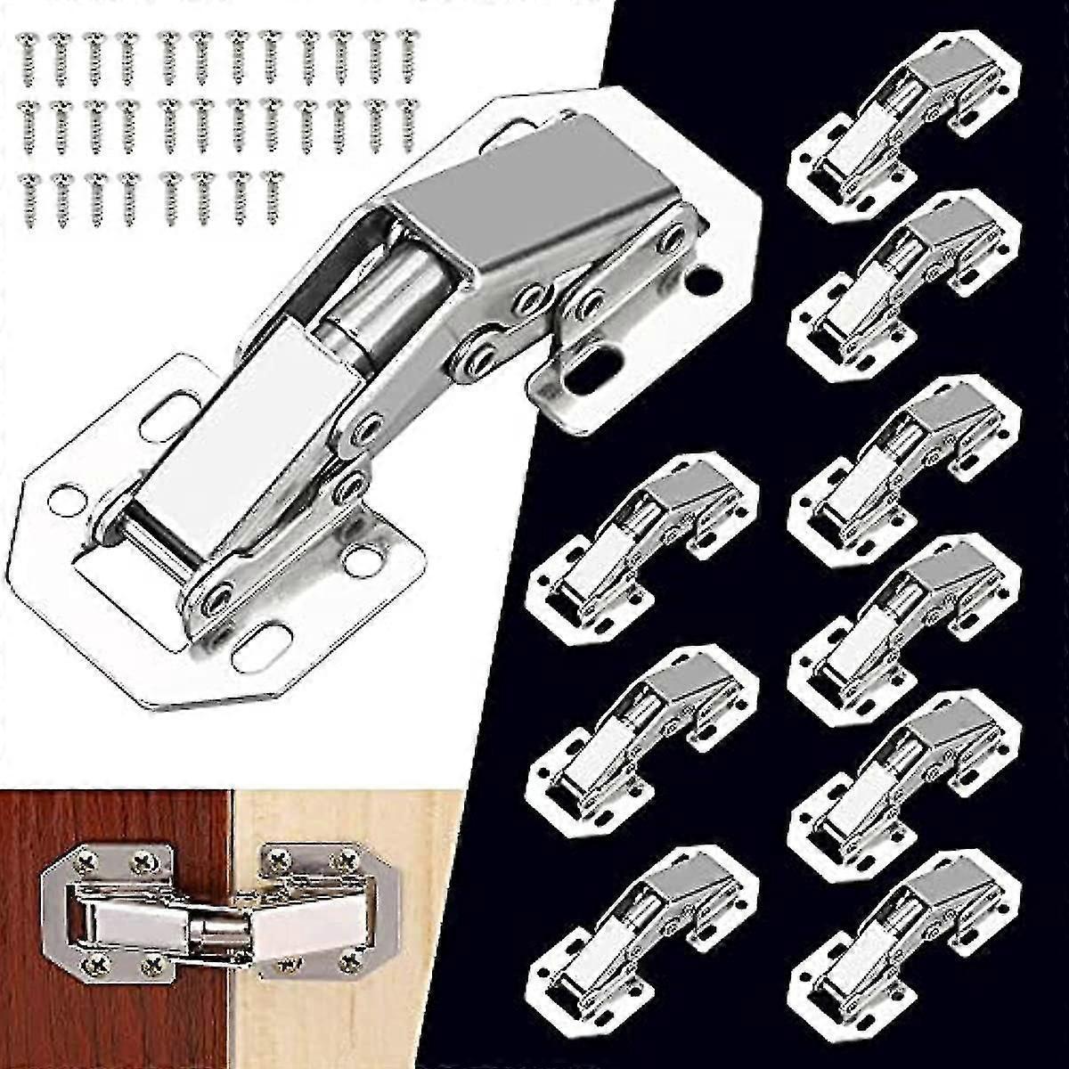 10er-pack Schrankscharniere, 90°-scharniere, Verdeckte Scharniere, Soft-close-scharniere, Einfache Montage, Inklusive Schrauben.