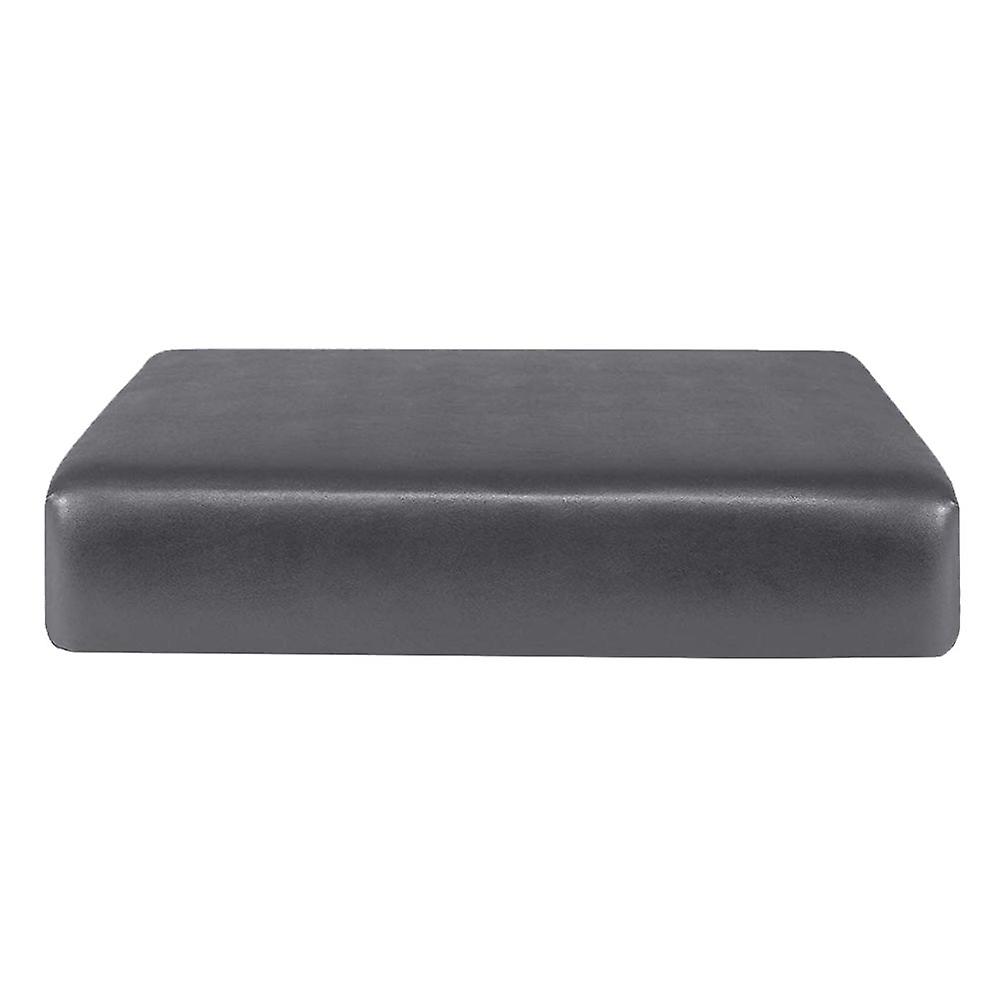 Wasserdichter Sofa-sitzkissenbezug Aus Pu-leder, Schwarz, 1-sitzer