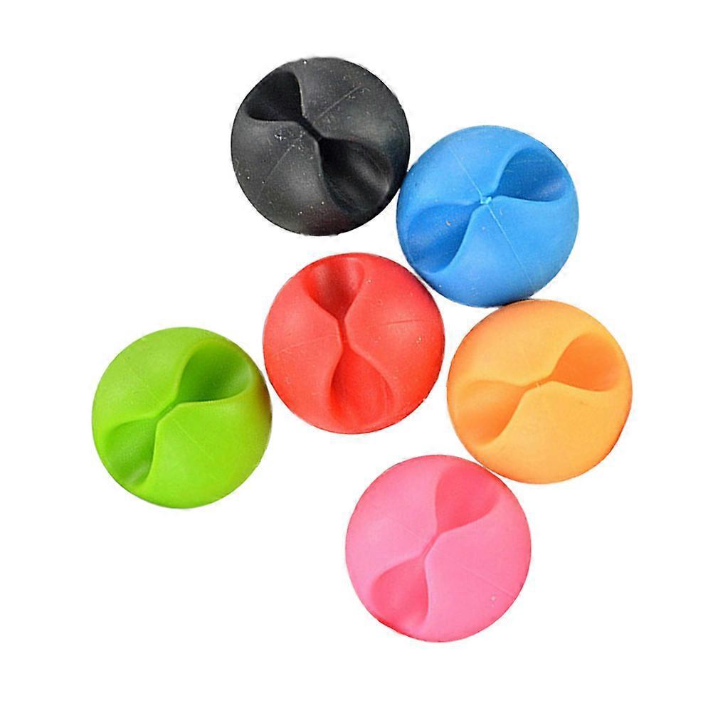 24 Stück Bunte Tischkabelclips Zur Kabelführung Mit Einem Schlitz Für Ladekabel (farbmix)