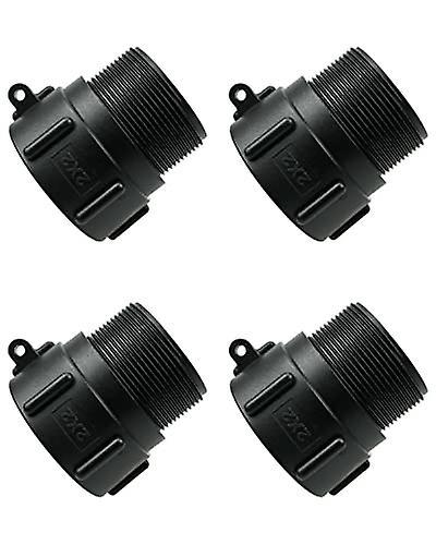 4 Stück Ibc-container-anschlüsse Mit Dichtungen Für Gartenschläuche, Innengewinde (grob) X 2" Npt-außengewinde, Passend Für 275-gallonen-wassertanks