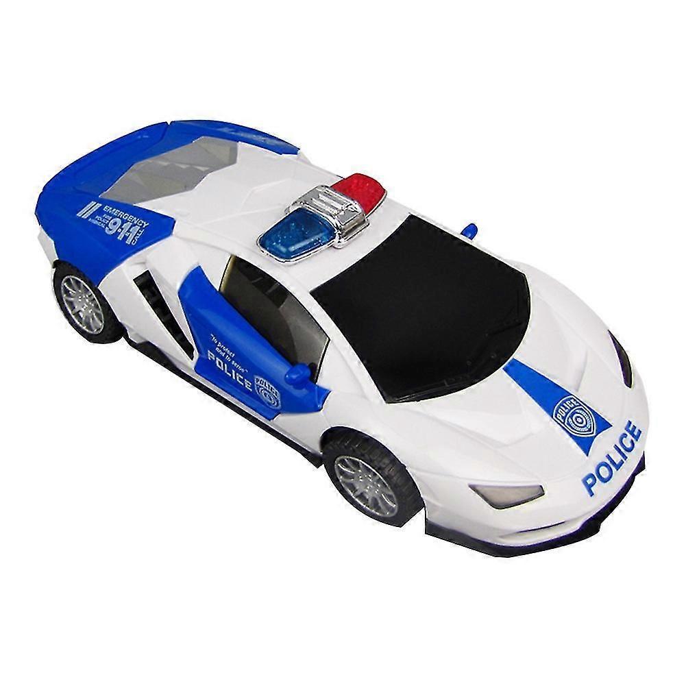 Elektrisches 360°-dreh-polizeiauto Mit Led-musik, Lernspielzeug Für Kinder