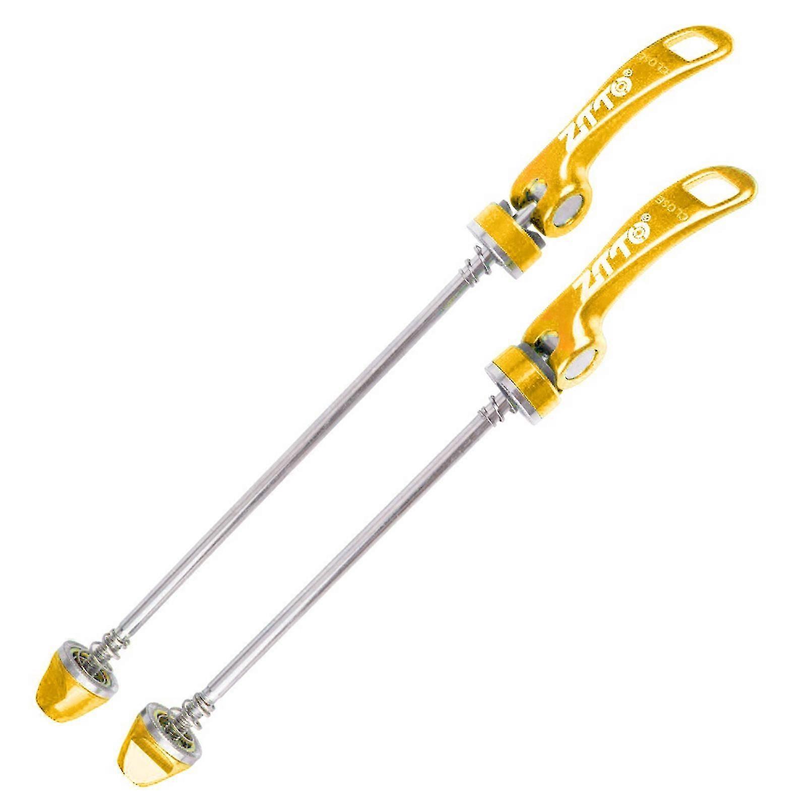1 Paar Rennrad-fahrradnaben-schnellspanner, Vorder- Und Hinterradhebel, Achse-golden