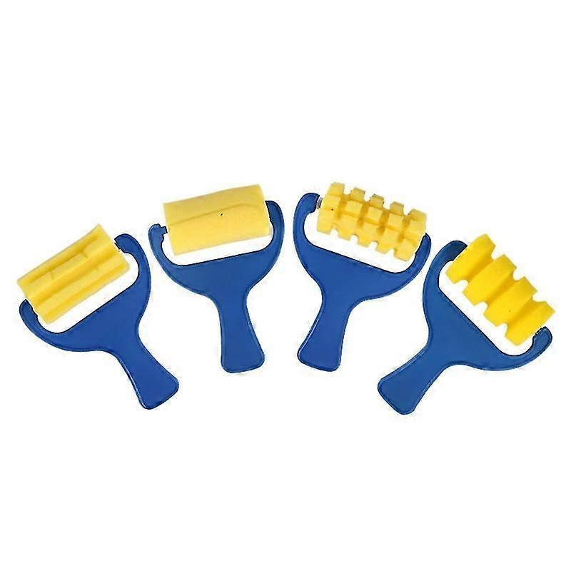 4-teiliges Set Schwamm-farbroller Diy Kinder Malwerkzeug Spielzeug Vorschulkinder