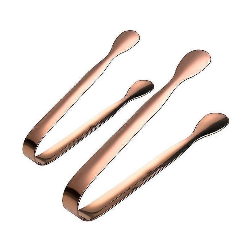 2-teiliges Set Aus Edelstahl-eiswürfelzangen Und Zuckerzangen Für Teepartys, Kaffeebars Und Speisen-rose Gold