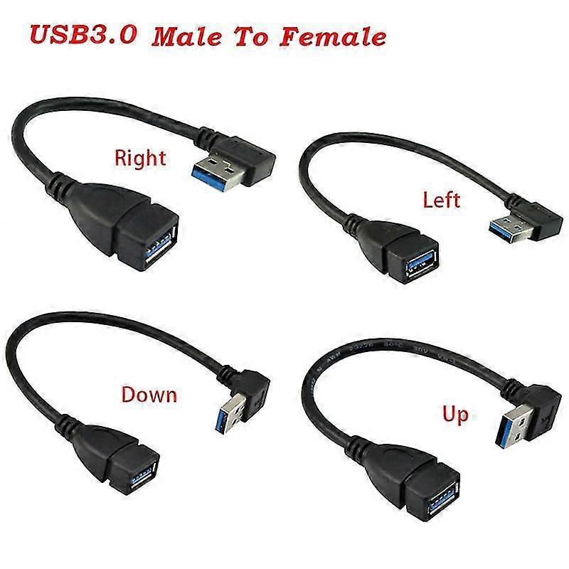 Usb 3.0 Typ A 90 Grad Abgewinkeltes Verlängerungskabel (stecker Auf Buchse)-e