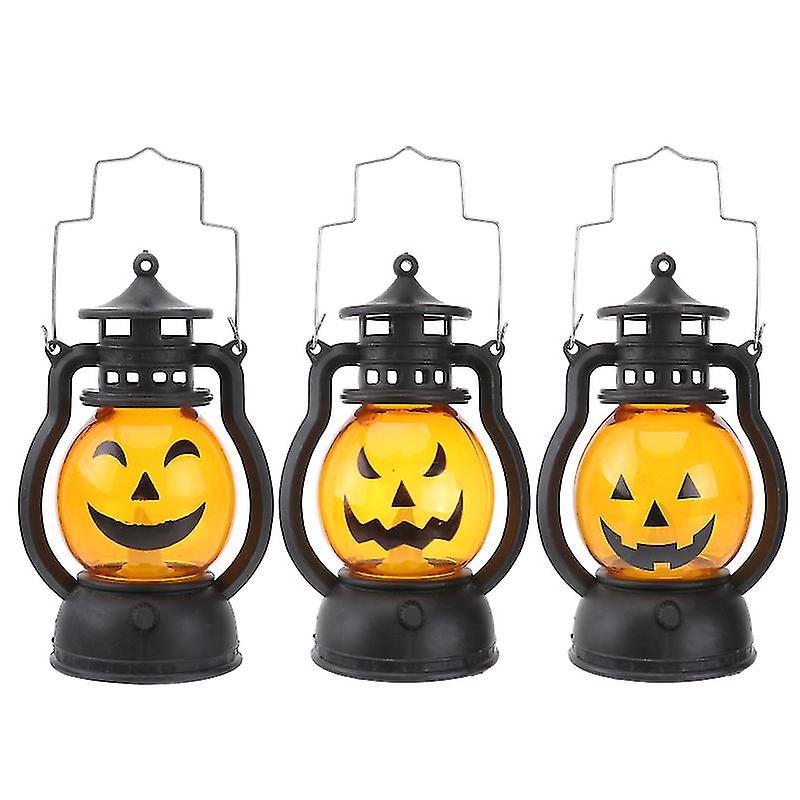 3 Halloween-kürbislampen
