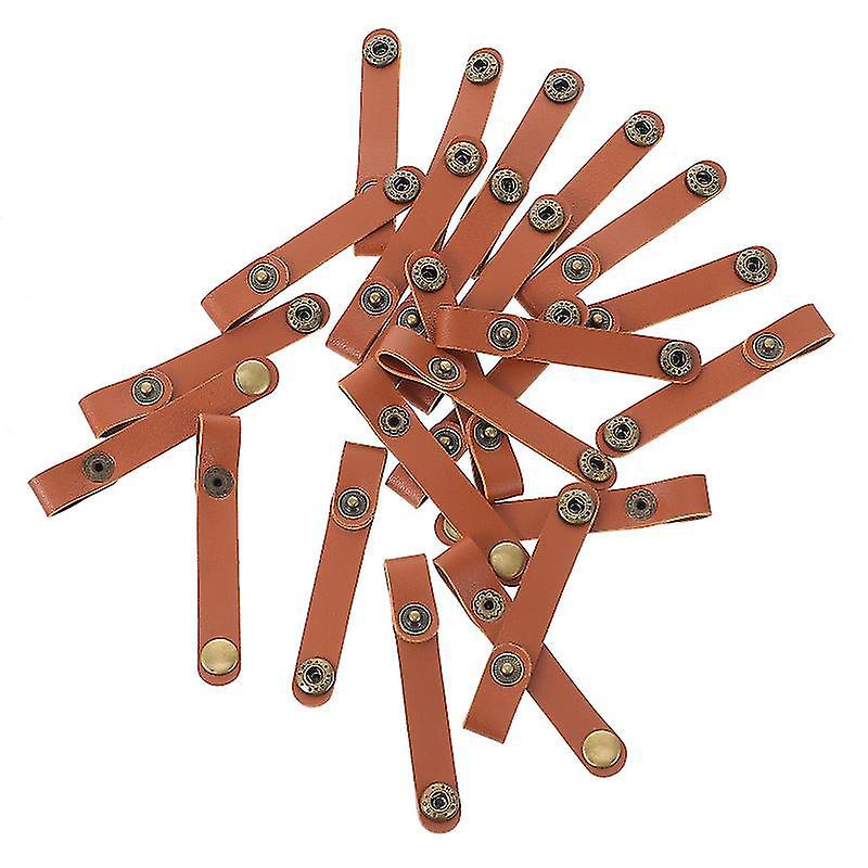 24-teiliger Retro-kabelorganizer Aus Leder
