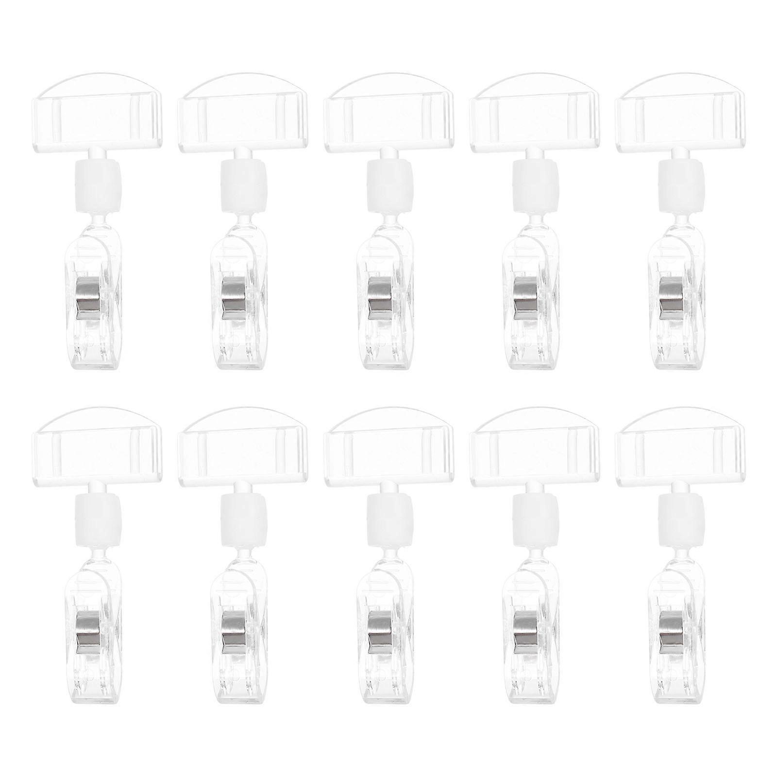 10 Stück Preisschildclips Aus Kunststoff Für Werbeetikettenständer In Einkaufszentren, Einfache Displayständer-6.60x3.00x1.50cm
