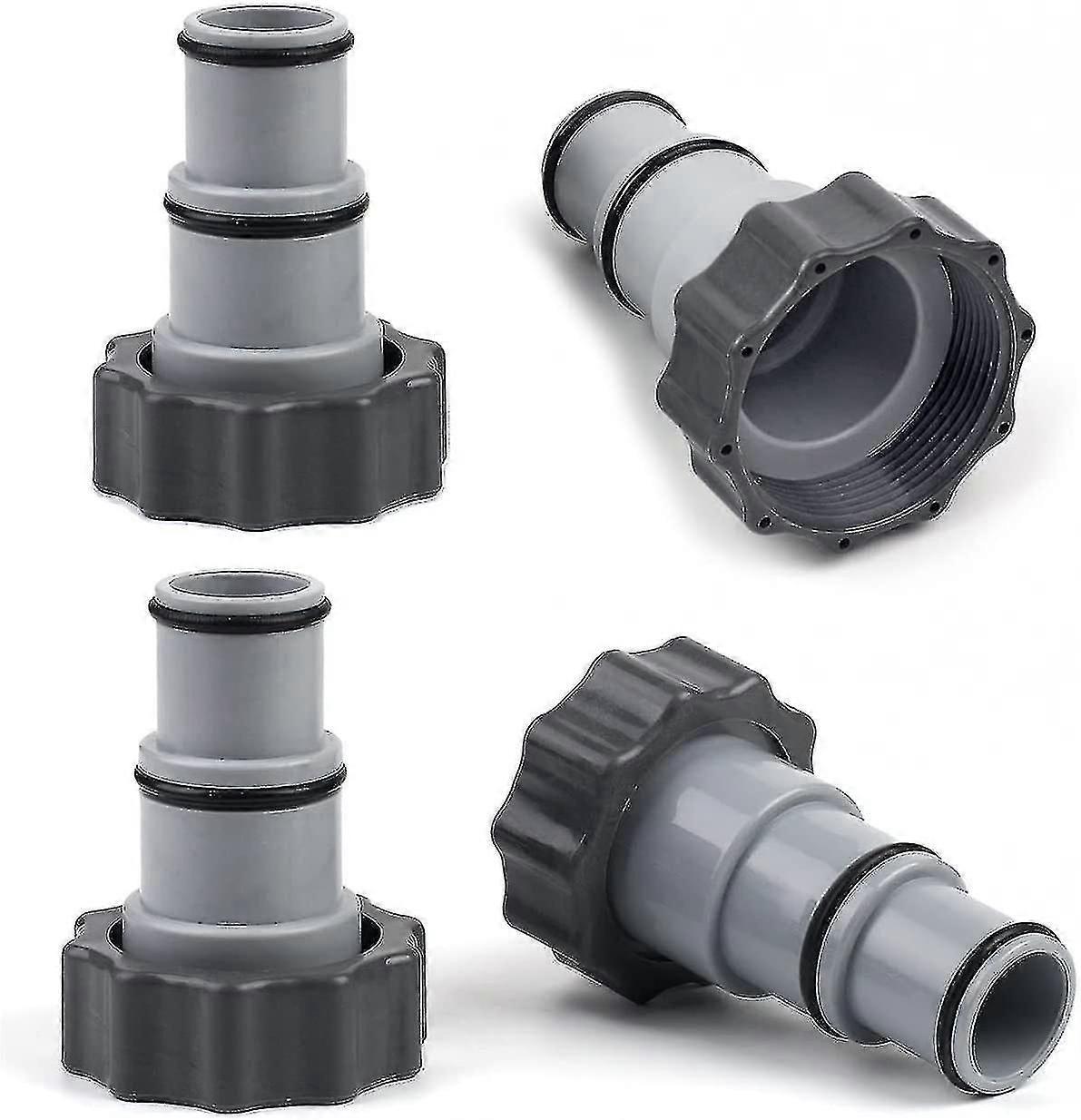 Ersatz-schlauchadapter Mit Kragen Für Intex-pumpen Mit Gewindeanschluss, Passend Für Alle 4000-, 2500-, 2000- Und 1500-gallonen-pro-stunde-filter (4 Stück)