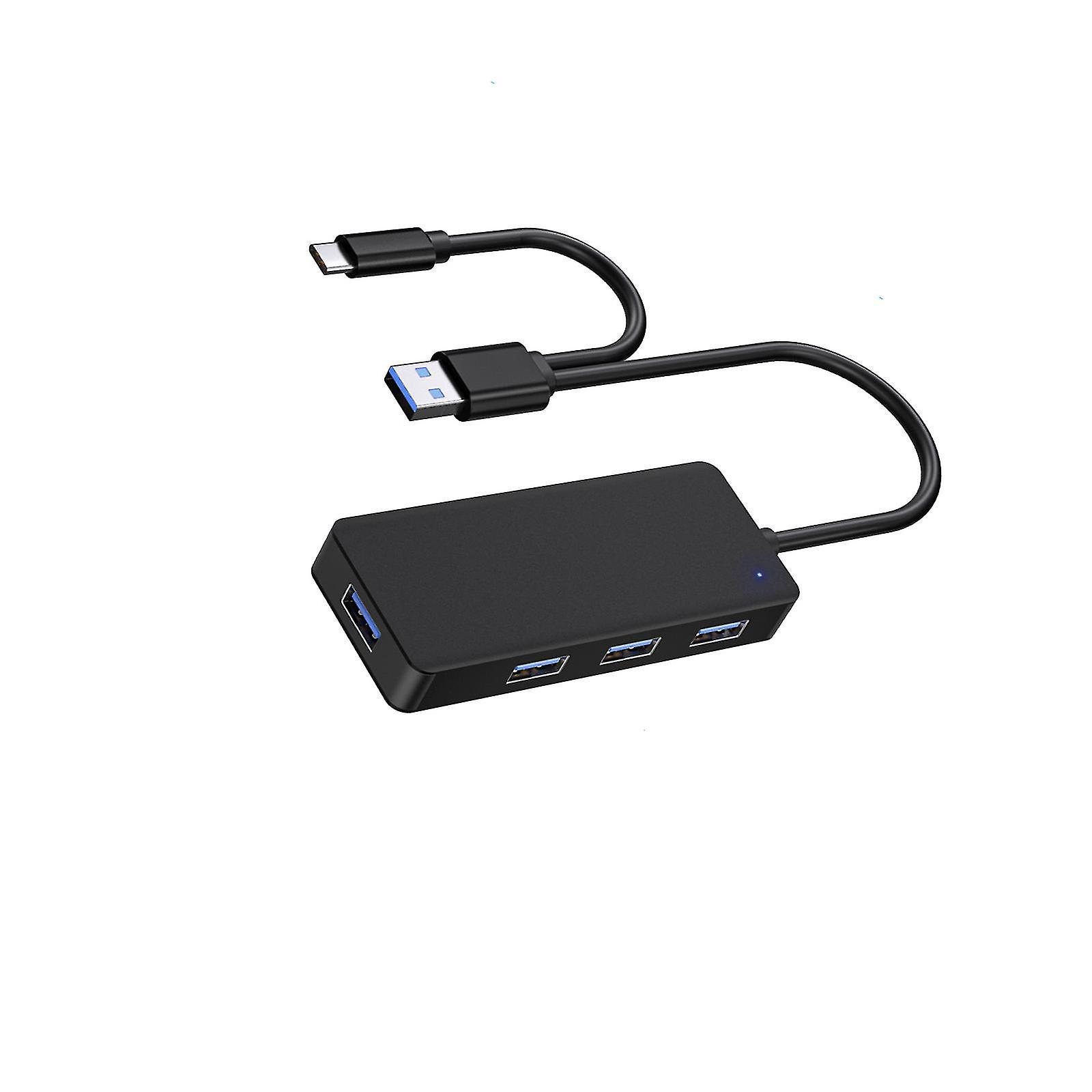Usb 3.0 Hub, Ultradünner 4-port-daten-usb-hub Mit 2-wege-usb-kabel (typ C, Usb 3.0), Für Laptops Wie Macbook, Mac Pro, Mac Mini, Imac Und Surface