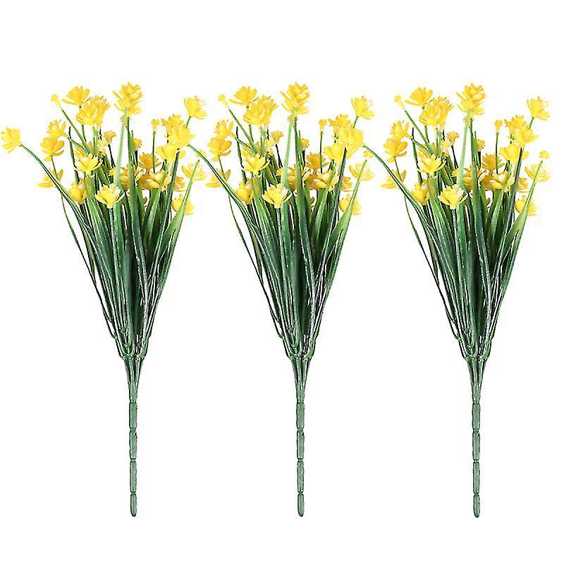 3 Stück Plastikblumen