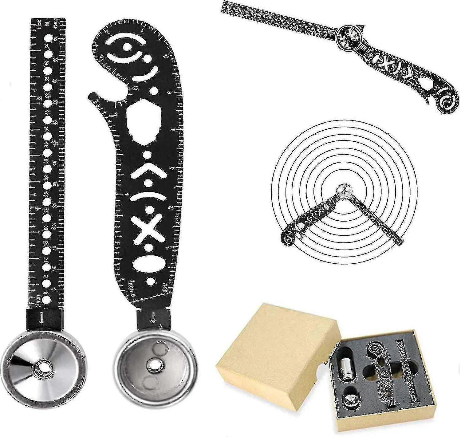 Multifunktionales Zeichenwerkzeug: Vielseitiges, Gebogenes Magnetlineal Mit Winkelmesser Und Mini-kombination Für Notizblöcke, Designer, Künstler, Architekten Und Studenten.
