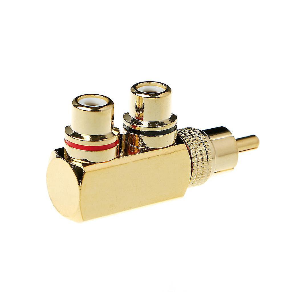 Kupfer-o-splitter-stecker Rca 1 Stecker Auf 2 Buchsen Av-buchsen-anschlussadapter