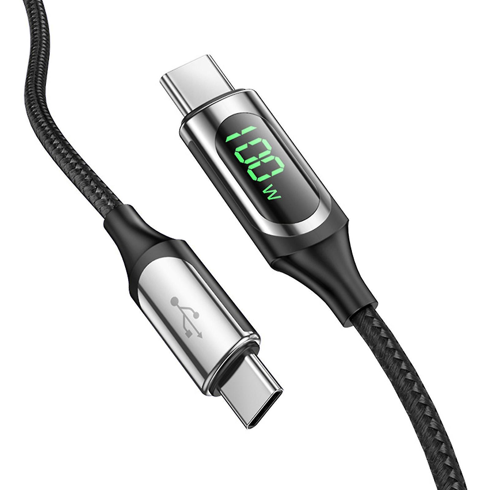 Typ-c Doppelstecker Pd 100w Schnellladekabel Aus Zinklegierung Für Mobiltelefone