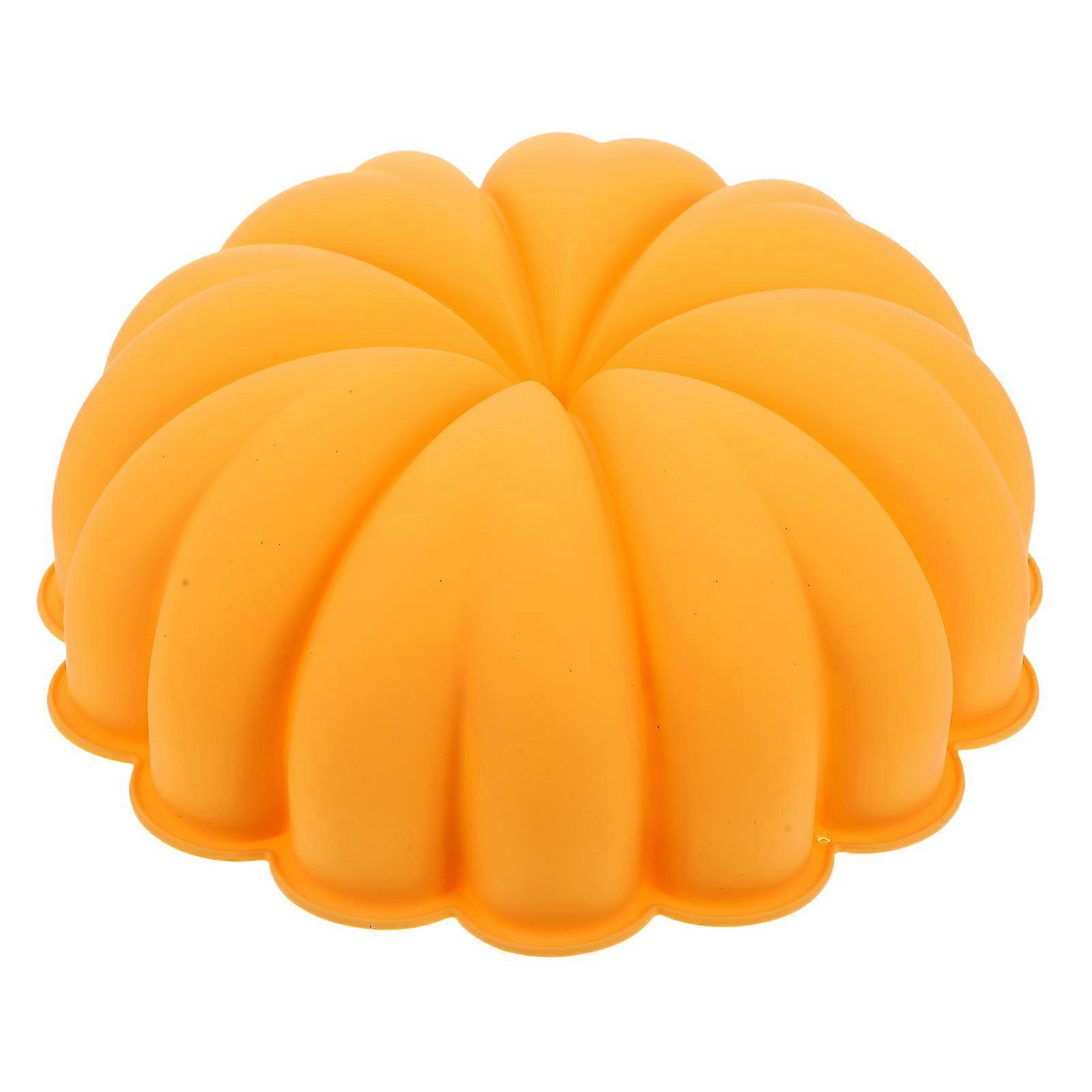 Kuchenform Aus Silikon, Kürbisform, Kuchenform Für Halloween Und Thanksgiving-24.00x24.00x8.50cm-orange