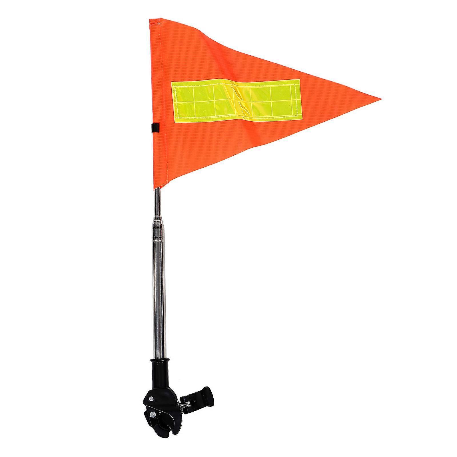 Reflektierende Golfwagen-sicherheitsflagge, Teleskop-flaggenmast, Sicherheitsflagge Für Rollstühle-29.00x21.00x0.10cm-orange
