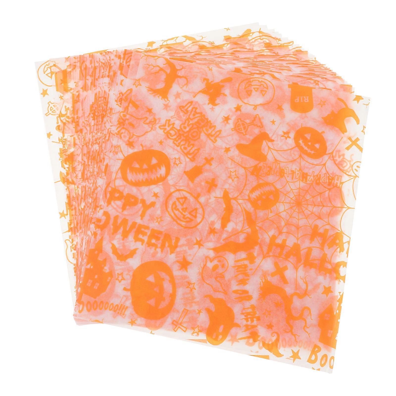 50 Stück Diy-süßigkeitenverpackungen, Backpapier, Kekspapier-24.5x21.5x0.1cm-orange