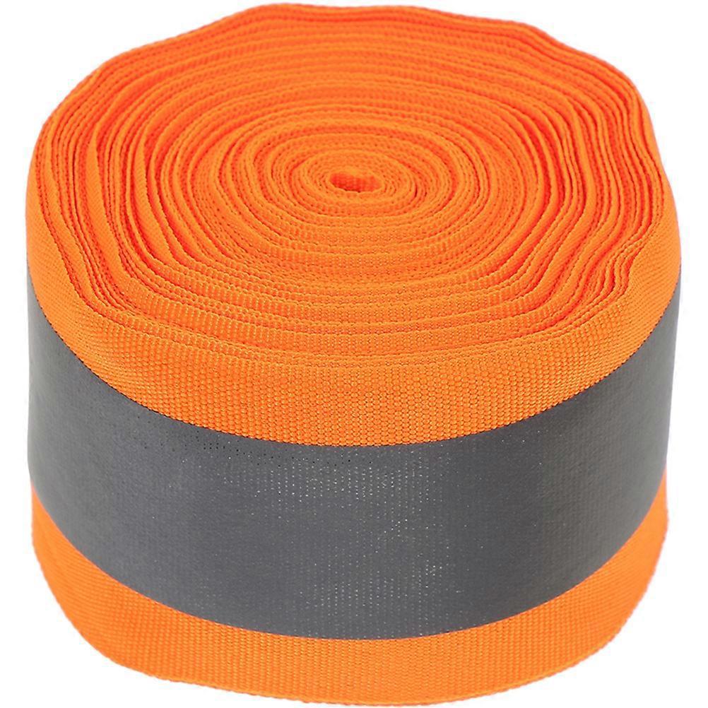 1 Rolle Reflektierender Stoffstreifen Zum Aufnähen, Reflektierendes Gurtband, Hochsichtbarer Reflektierender Stoffstreifen-500.00x5.00x0.10cm-orange