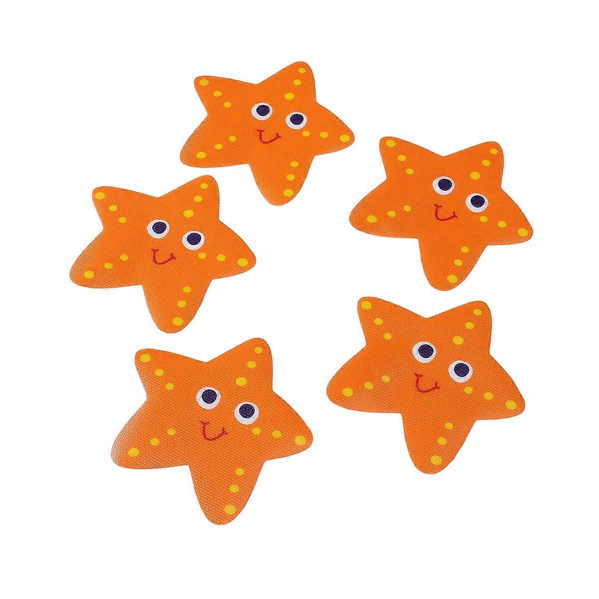5x Badewannen-aufkleber „nicht Sicherheitsverträgliche Trittstufen“ (orange)-orange