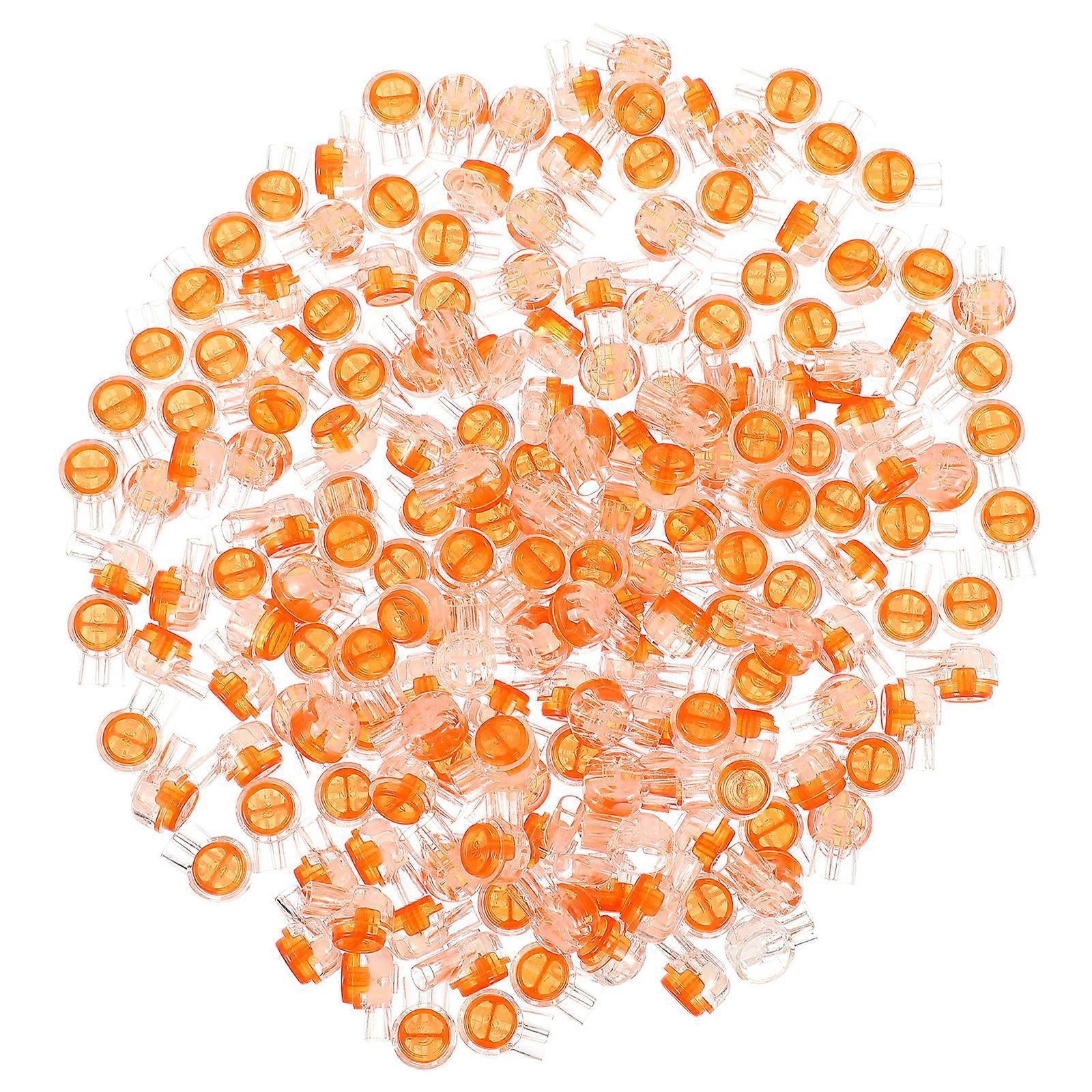 180 Stück Transparente Telefonkabel-anschlussklemmen Mit Tasten Für Ethernet-kabel-1x0.5x0.5cm-orange