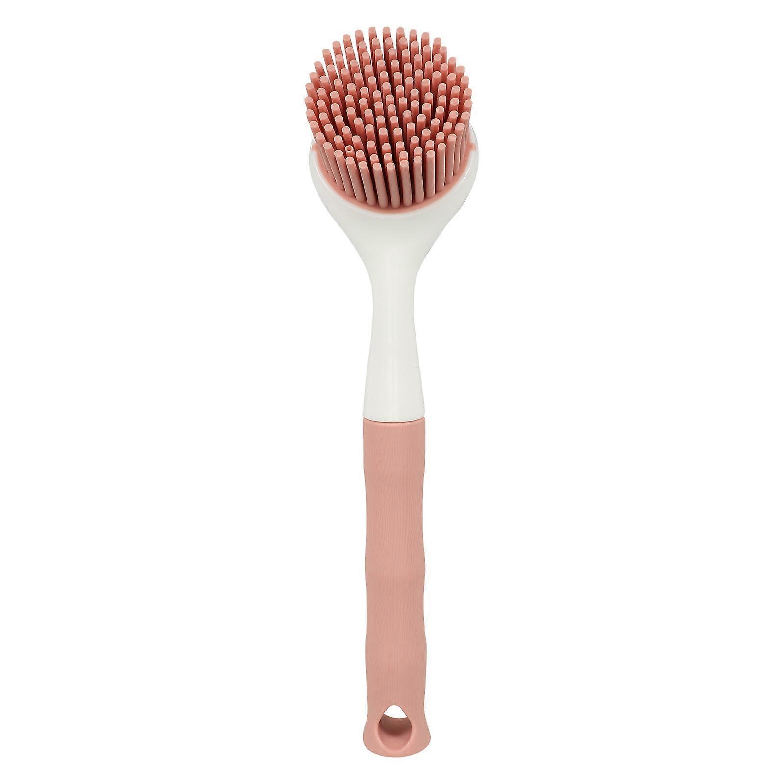 Spülbürste Mit Langem Griff, Geschirrspülbürste, Handspülbürste Für Töpfe-28.00x6.50x4.00cm-pink