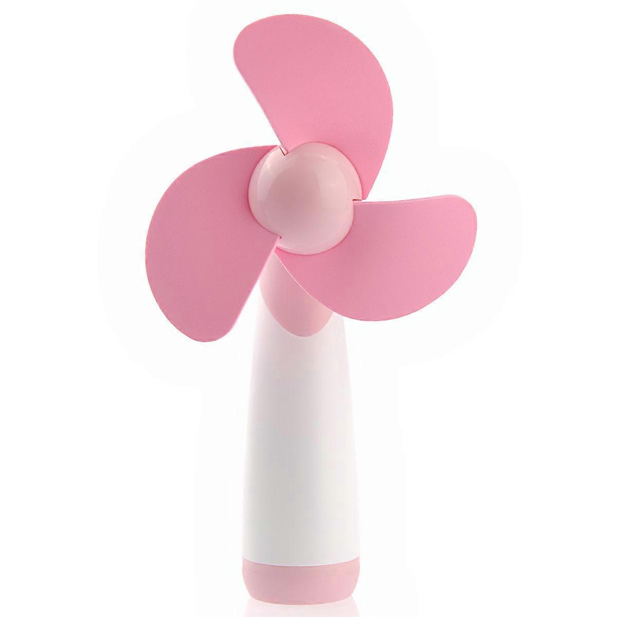 Ygh365b Batteriebetriebener Mini-handventilator Mit Rotorblättern (pink)